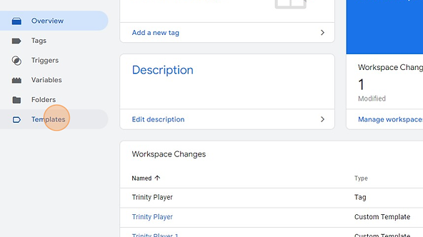 The 'Community Template Gallery' is accessed within the Google Tag Manager interface, showing options for importing tag templates like consent managers and pixel scripts.