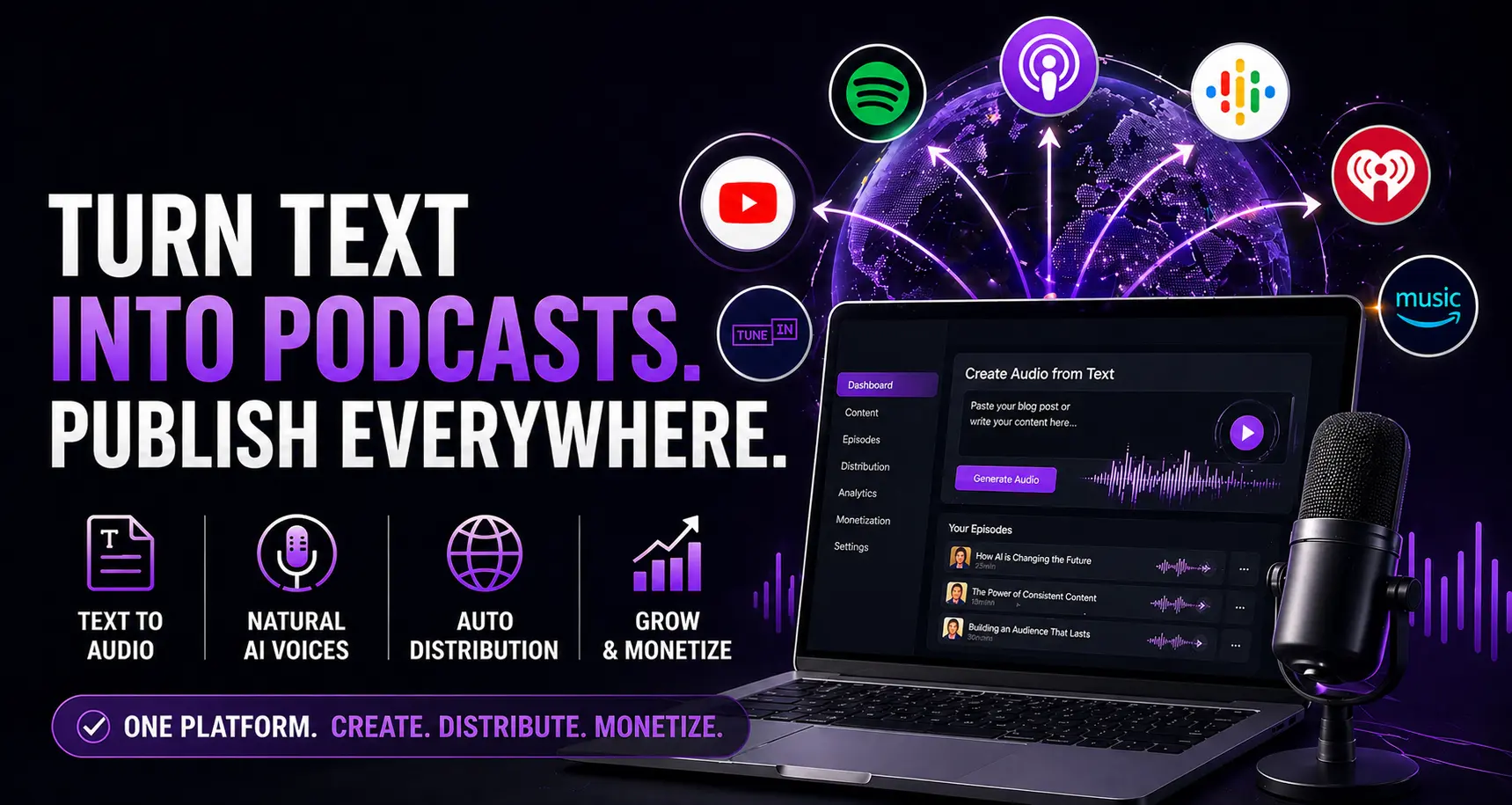 3 Best Platforms That Combine TTS And Podcast Distribution