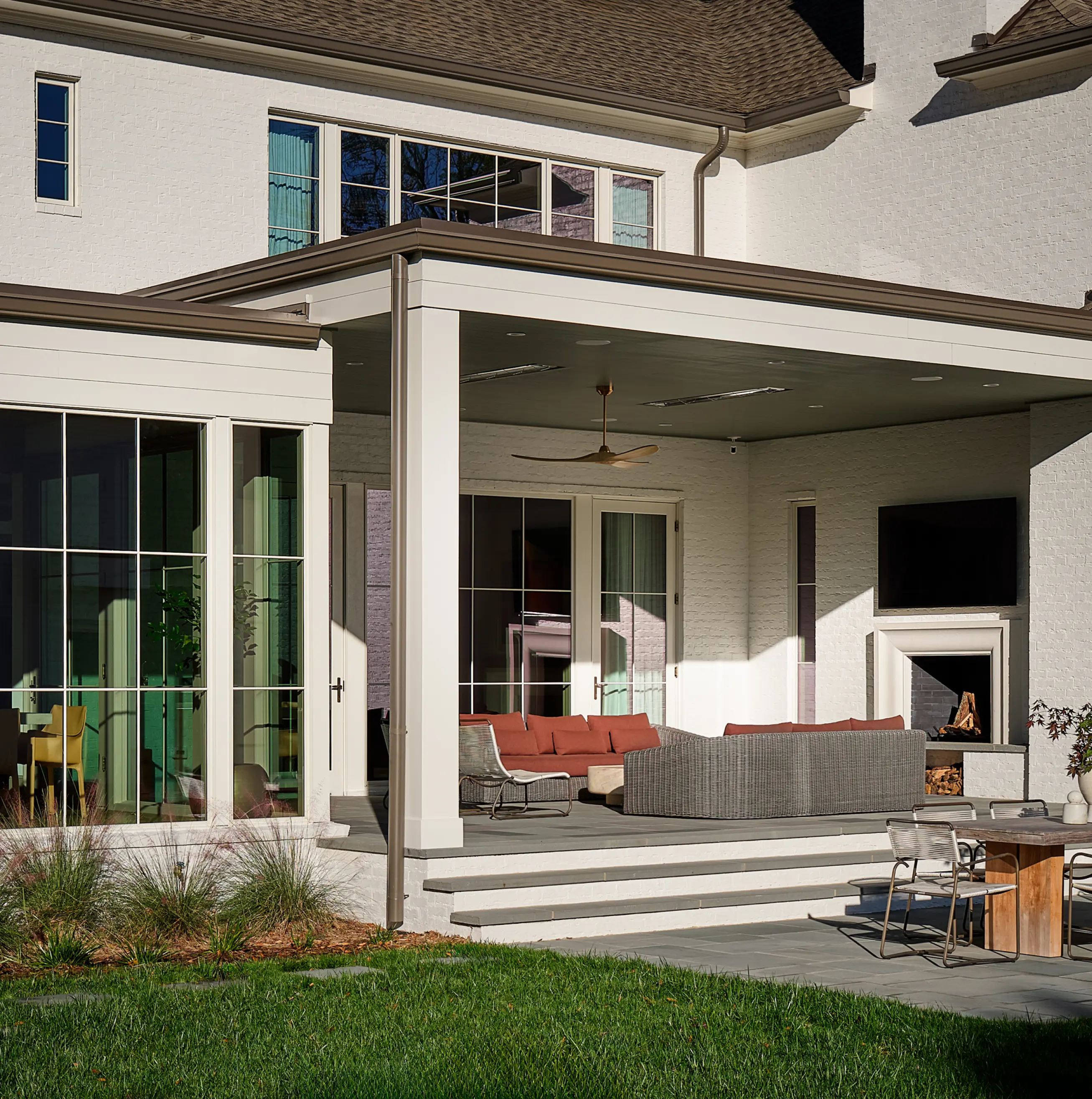 Exterior view of a custom house built in Charlotte NC