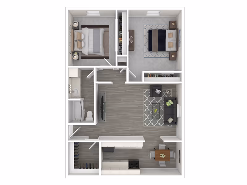3 Bedroom 1 Bathroom layout