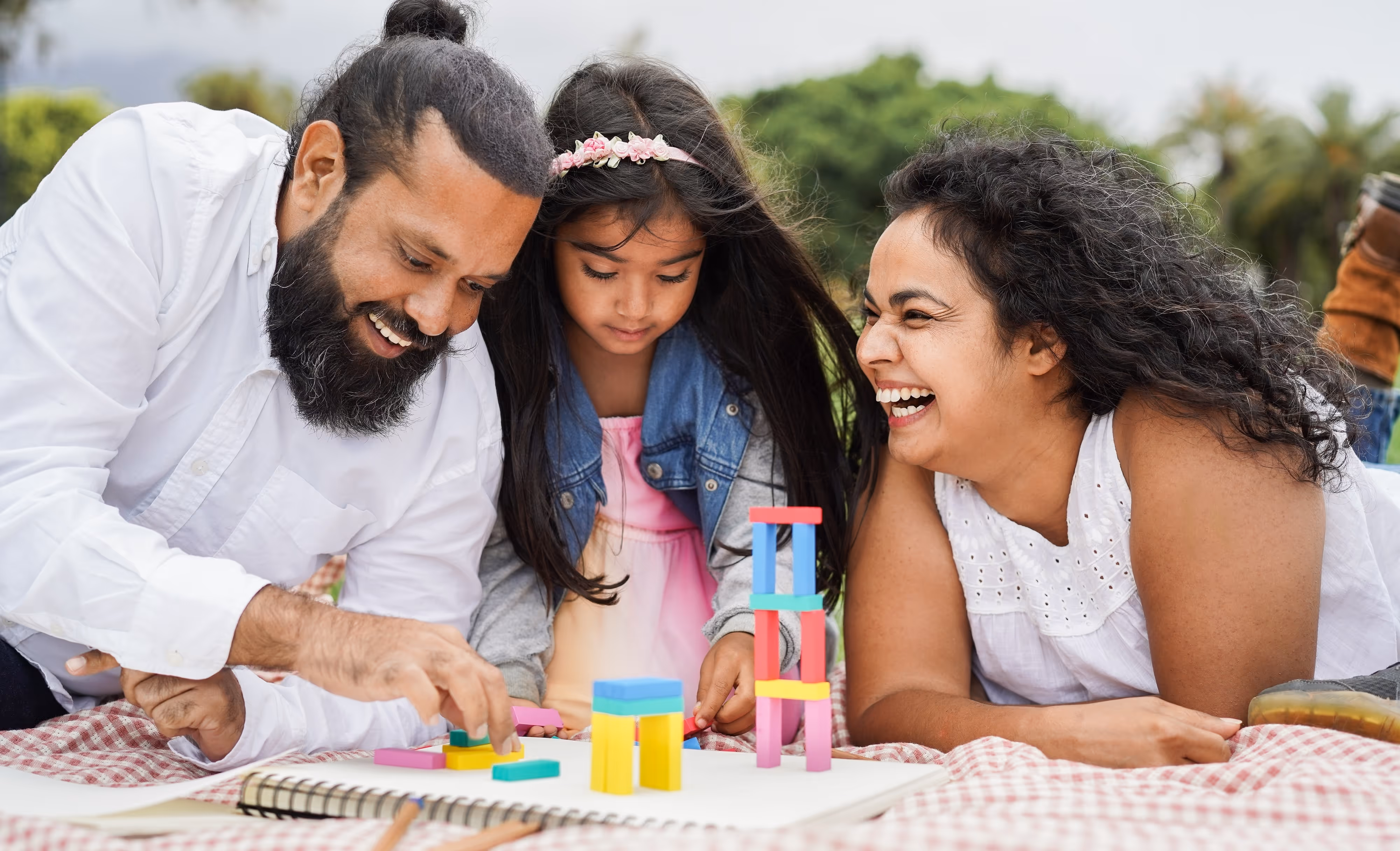 Family Outside Stock Photo