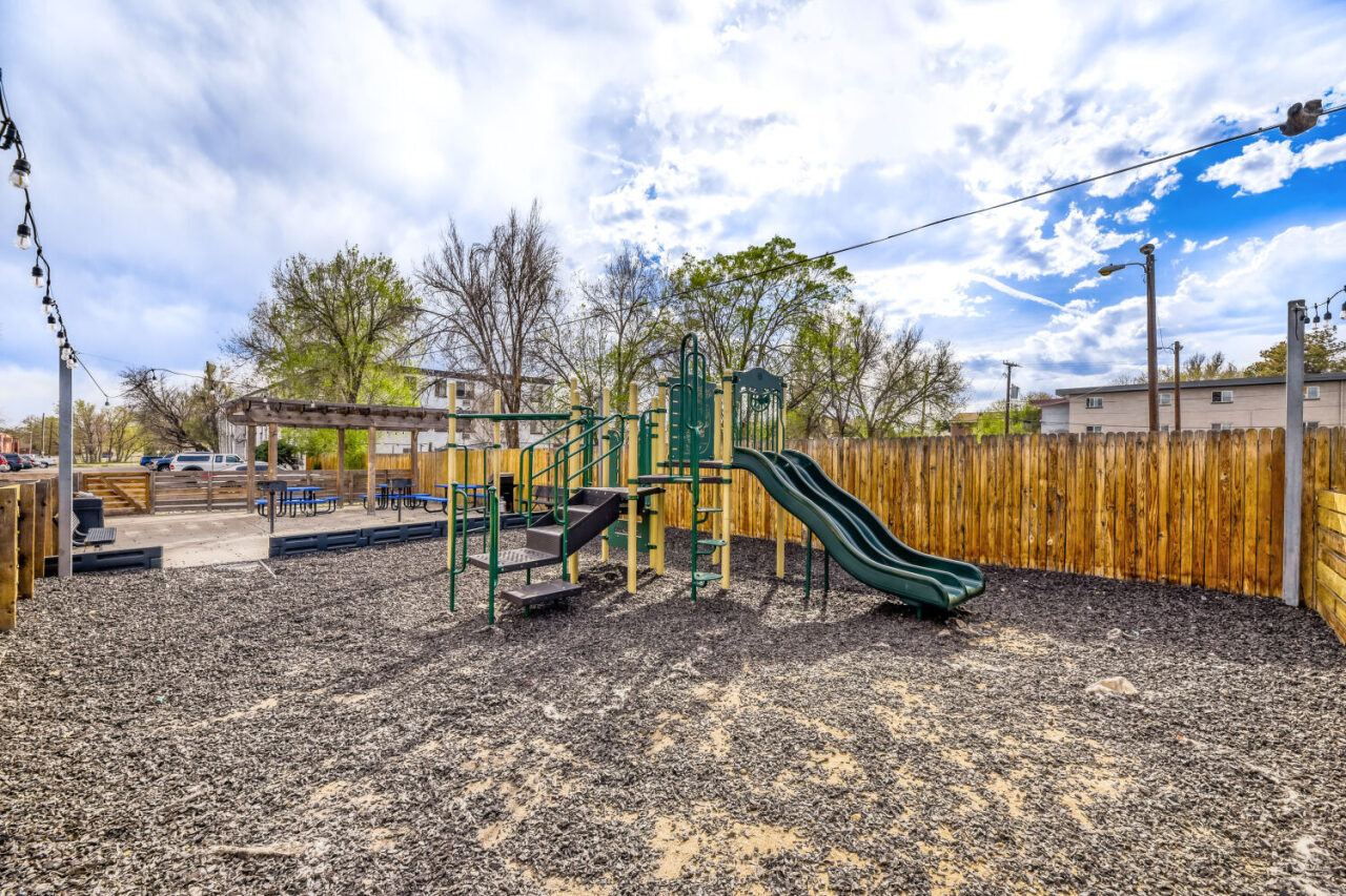 Pergola next to playground