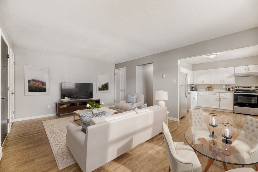 Model living room - dining