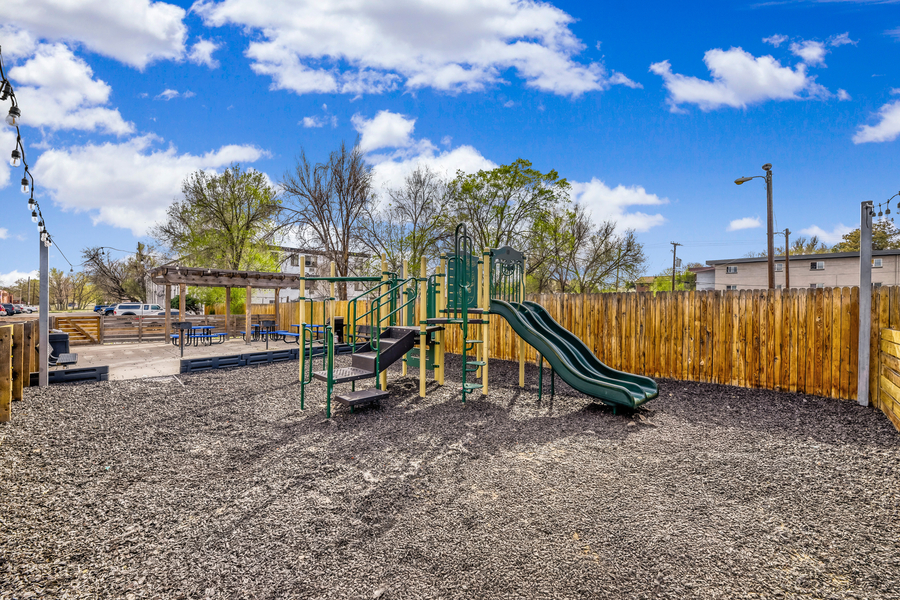 Pergola next to playground