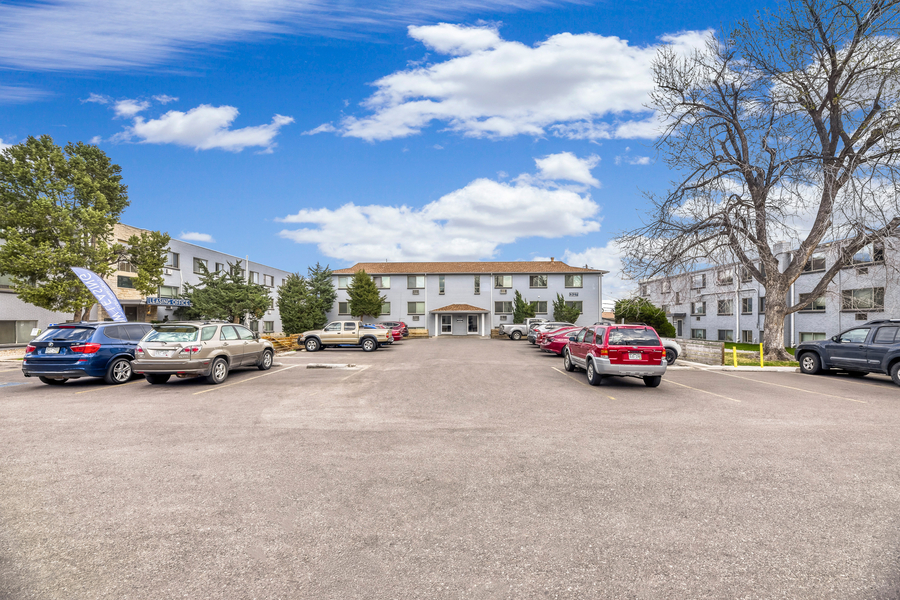 Exterior building parking lot