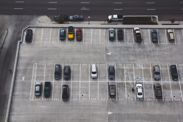 Parking log from above