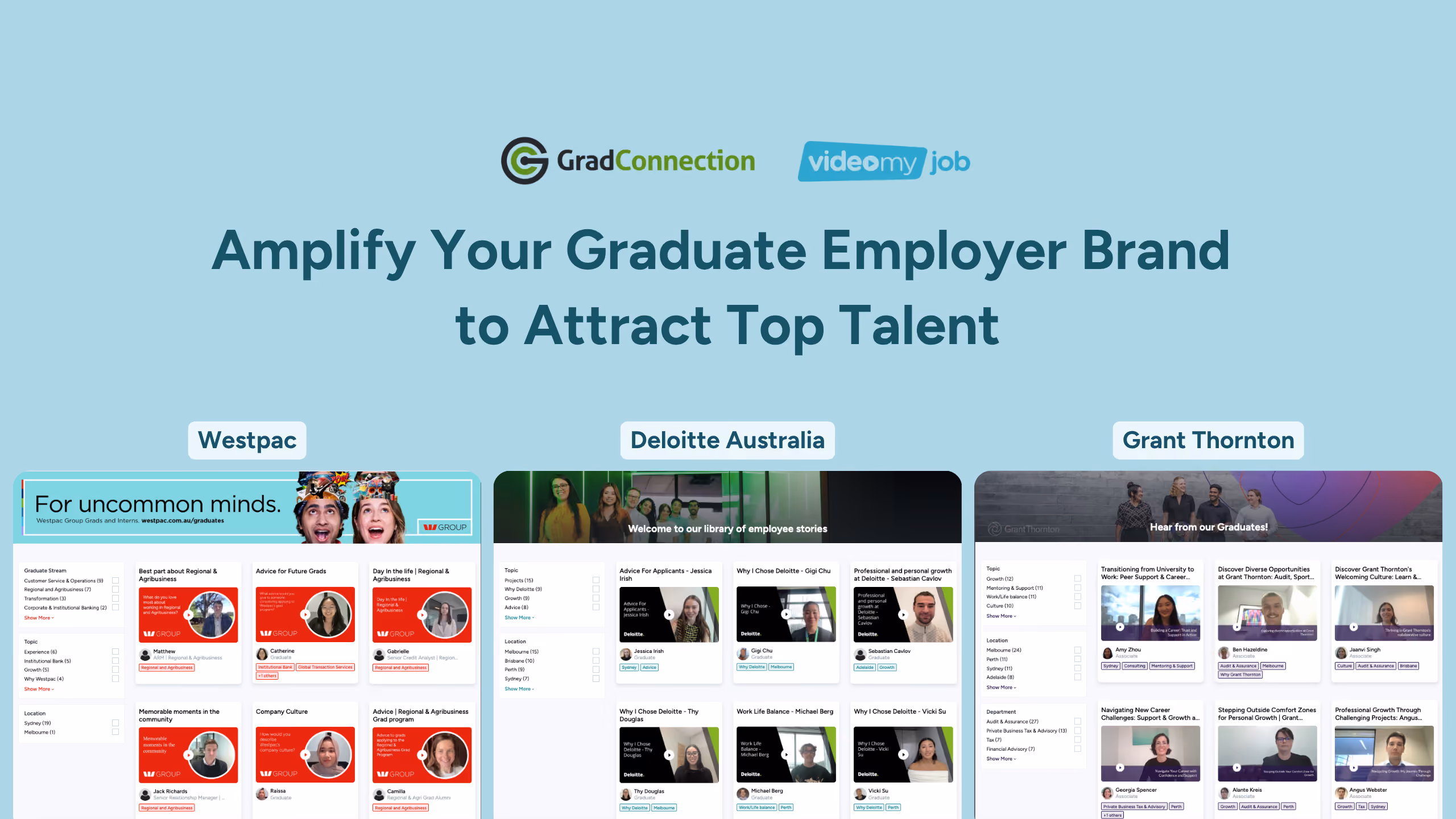 GradConnection and VideoMyJob Video Libary