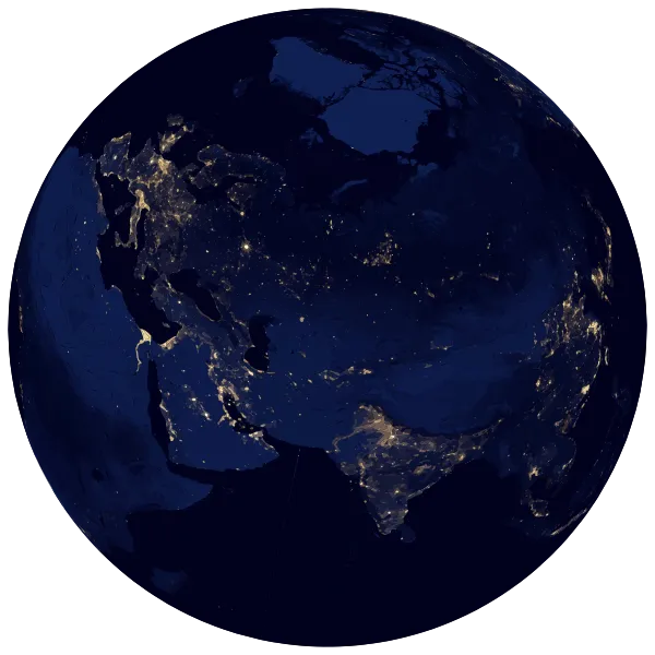 Earth at night