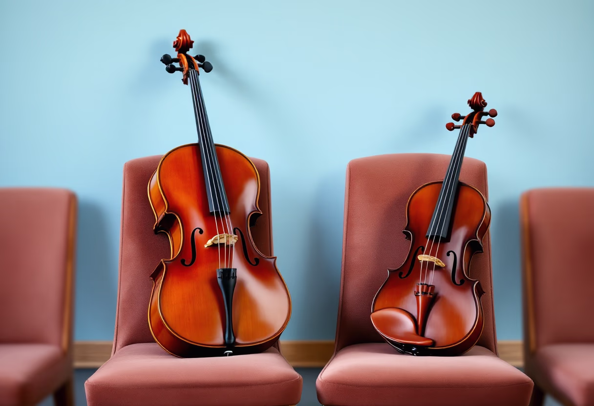image of musical instruments in church