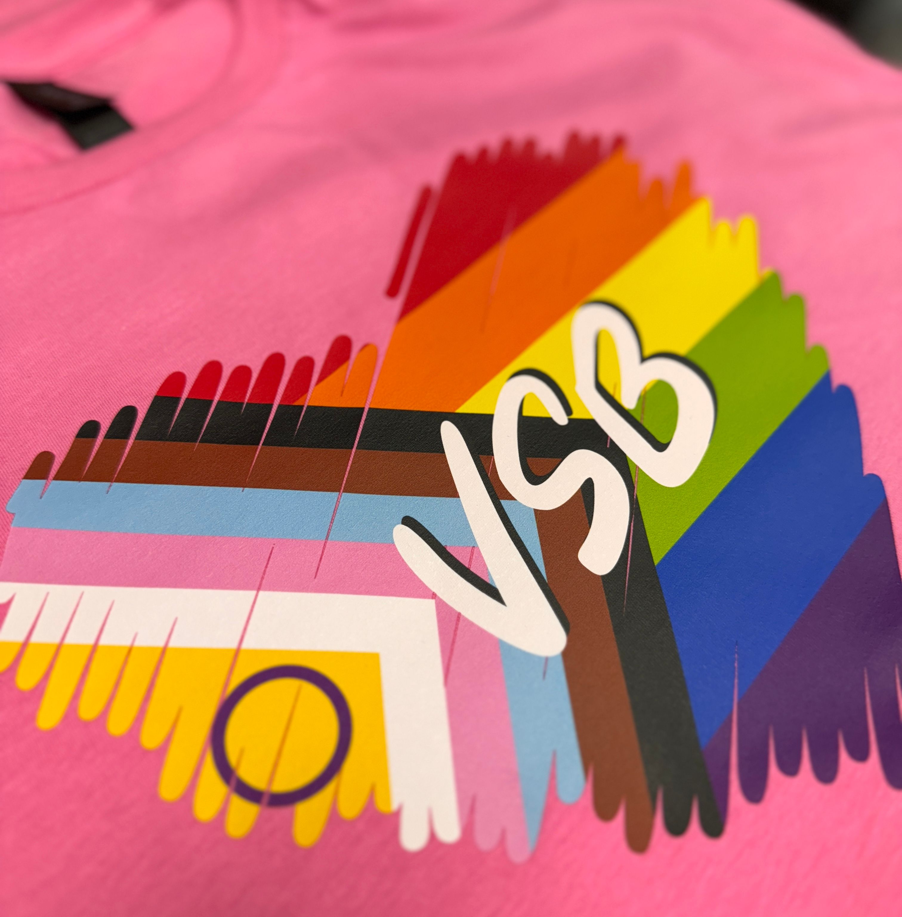 A close up image of a DTF print we did for Vancouver School Board.