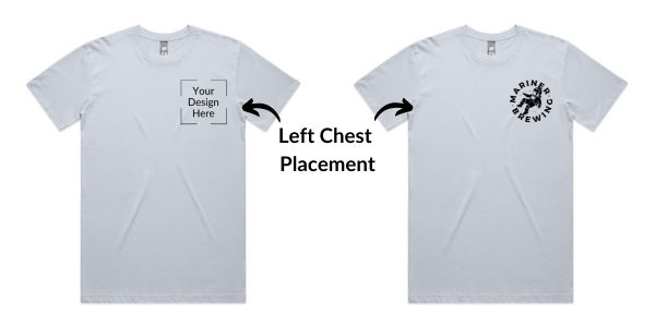 An image of a left chest placement