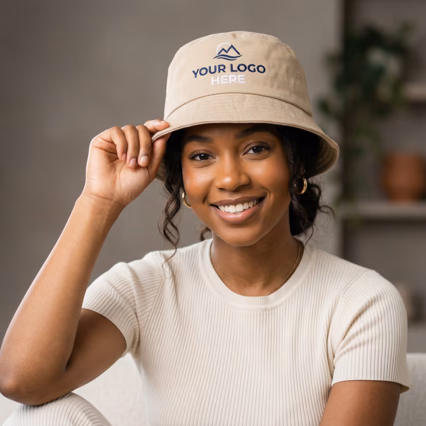 Customized Bucket Caps with Logo