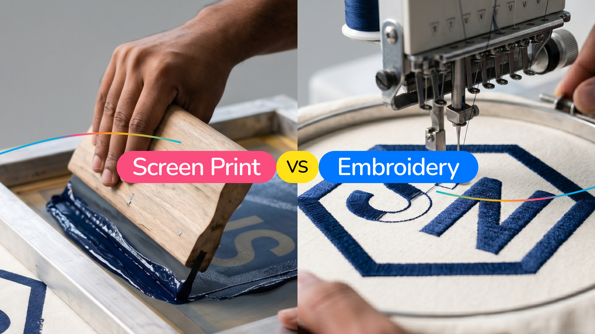 Screen printing vs Embroidery
