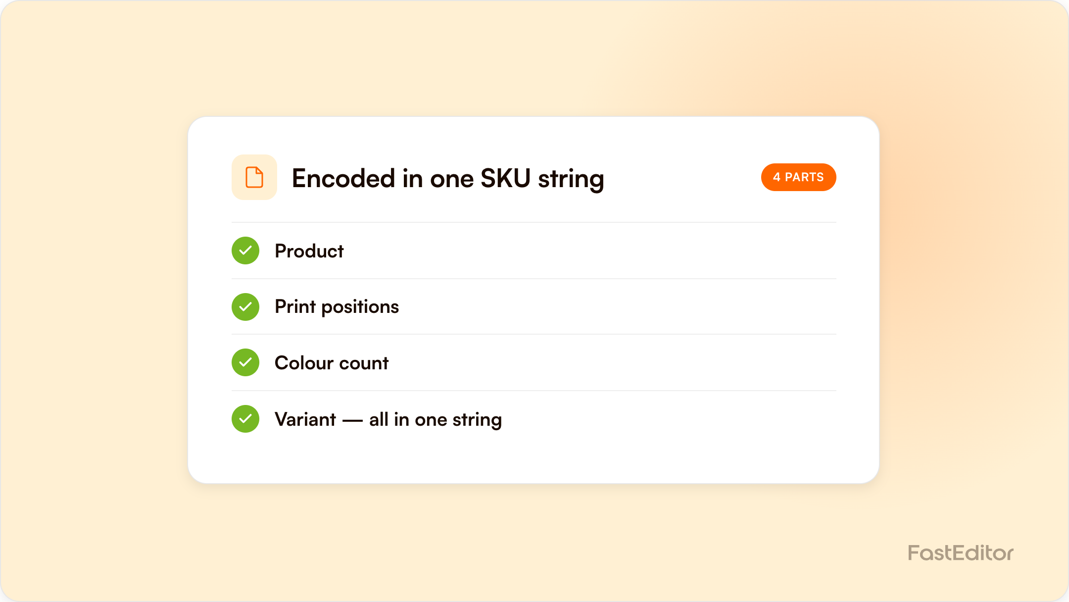 Branded FastEditor graphic on virtual SKUs for product configuration