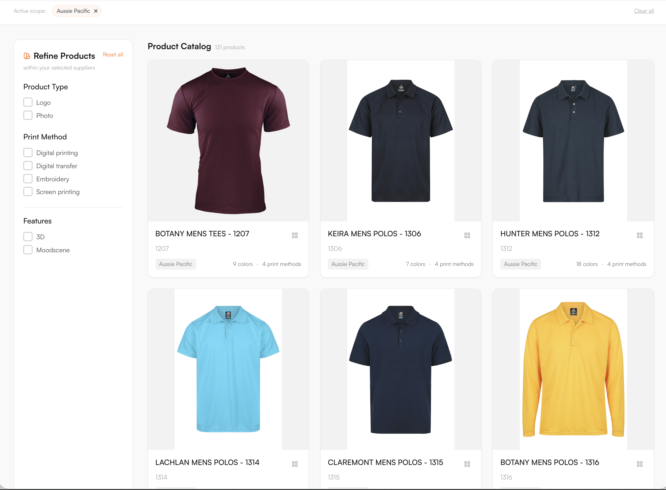 Supplier catalogue in the FastEditor Product Hub