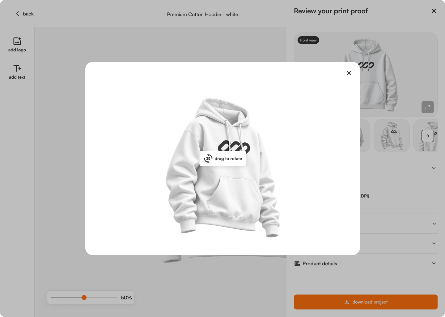 Personalized promotional product preview created with FastEditor
