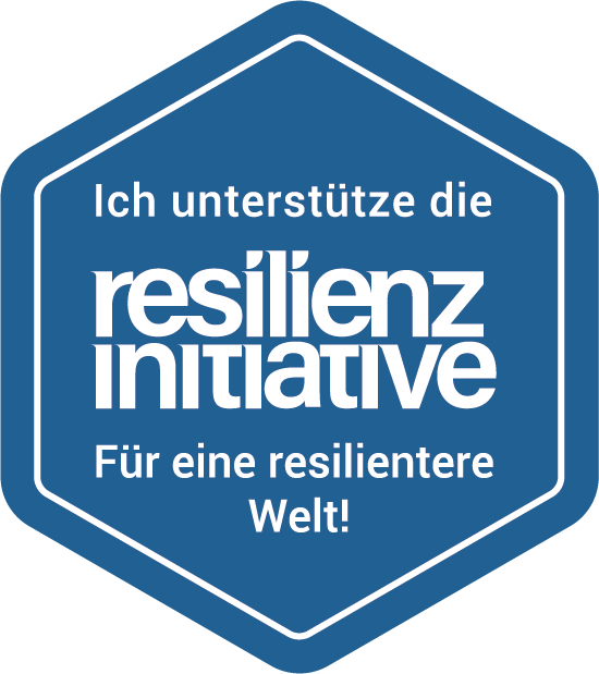 Das Siegel zur Unterstützung der Resilienz Initiative.