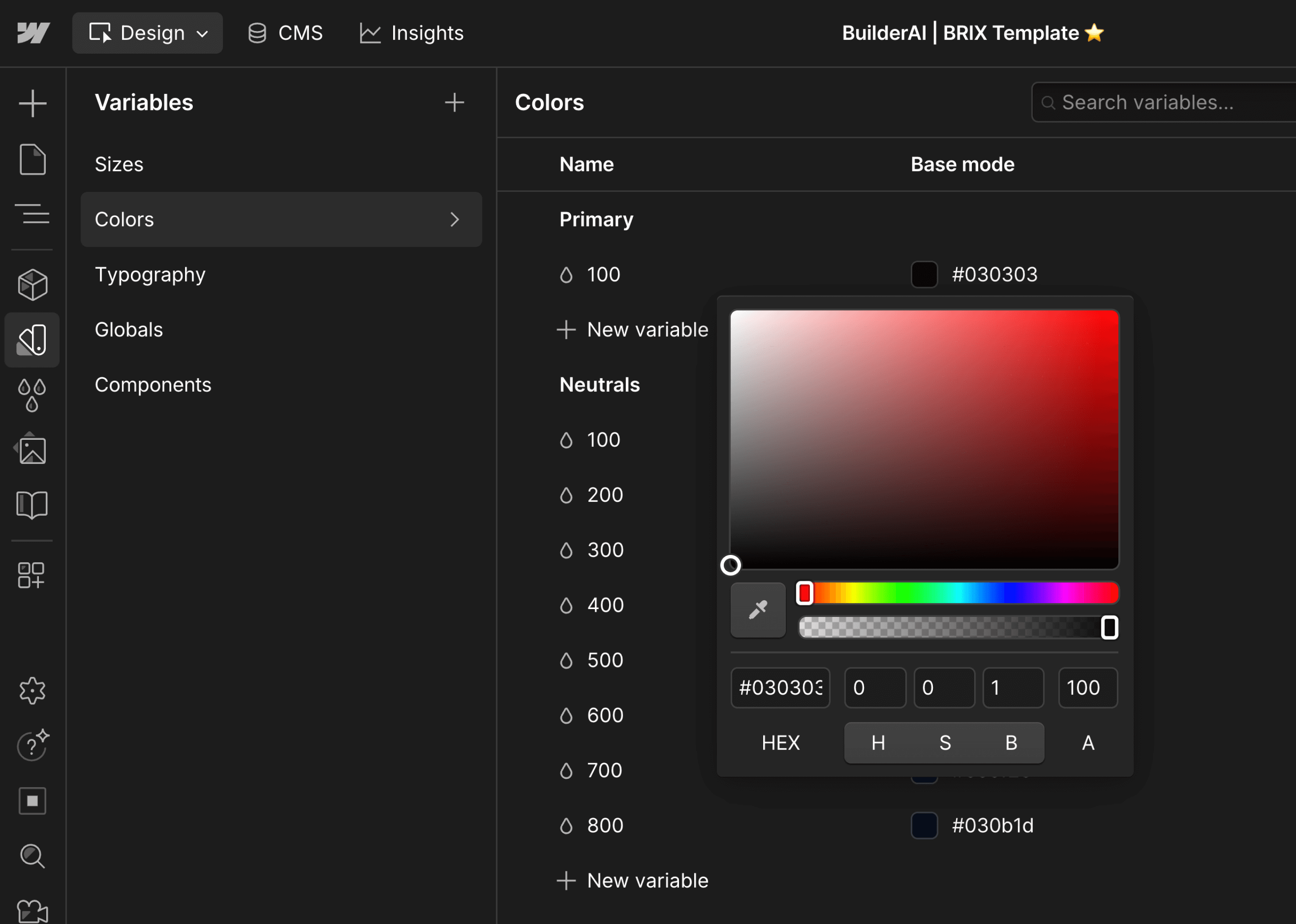 Color - BuilderAI Webflow Template