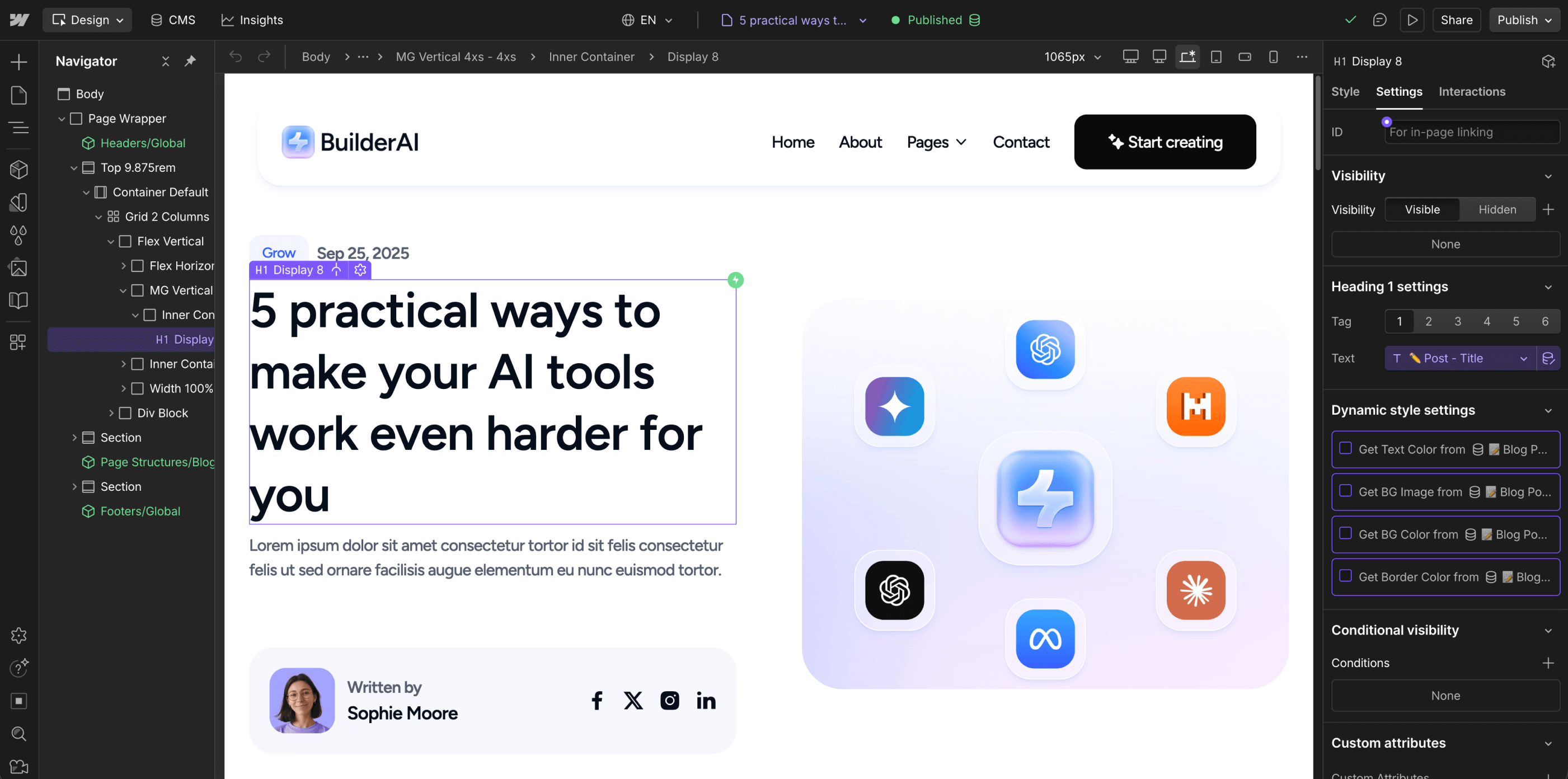 CMS Page - BuilderAI Webflow Template