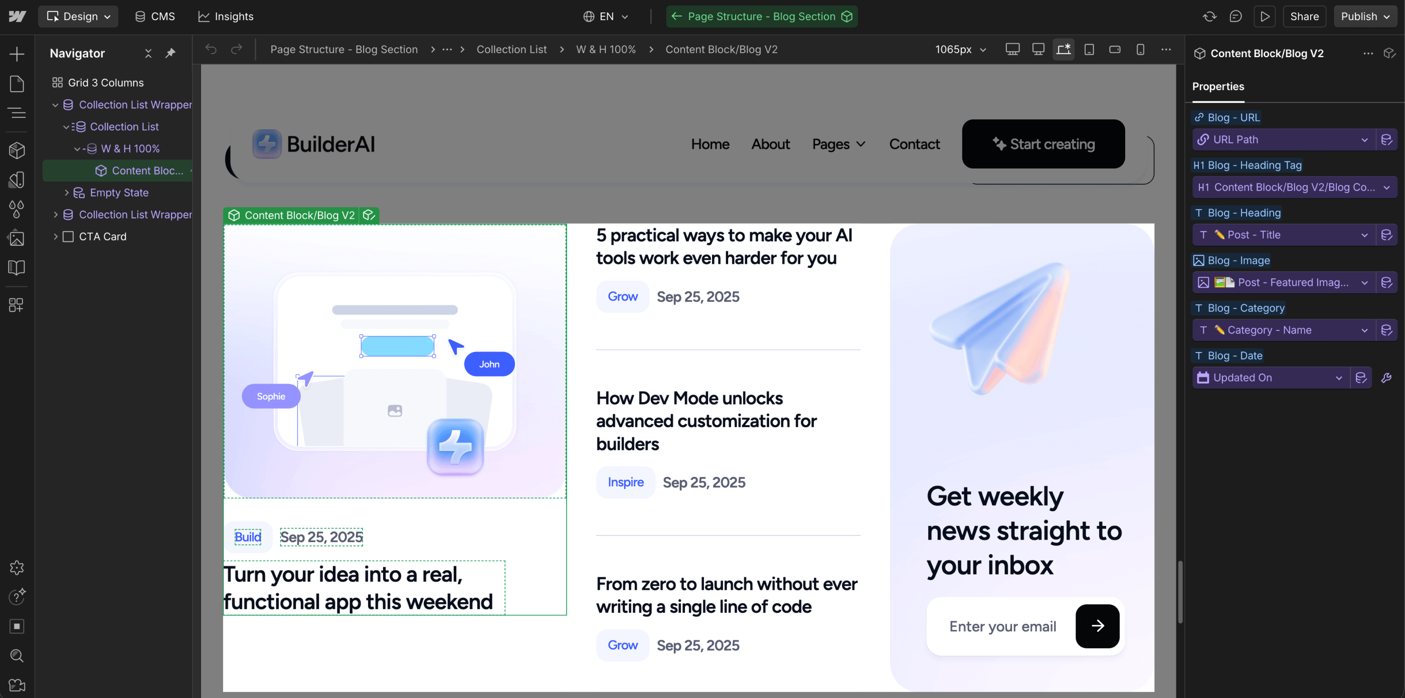 CMS Content - BuilderAI Webflow Template