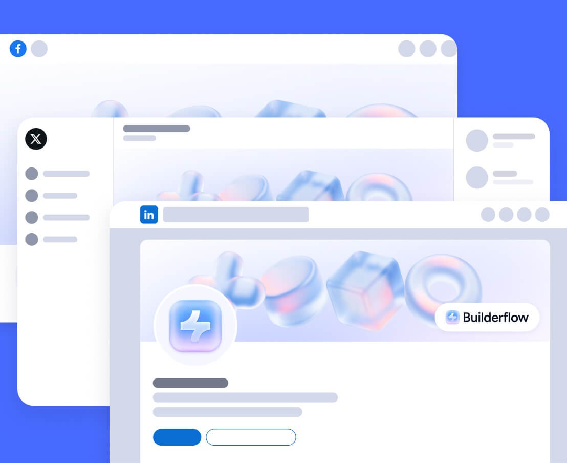 Builderflow - Social Media Assets Included - AI App Builder Webflow Template