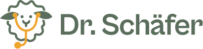 Dr. Schäfer brand logo with a stylized stethoscope forming a sheep's head.