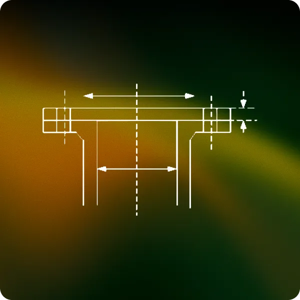 Technical drawing of a mechanical part with dimension arrows indicating width and height.