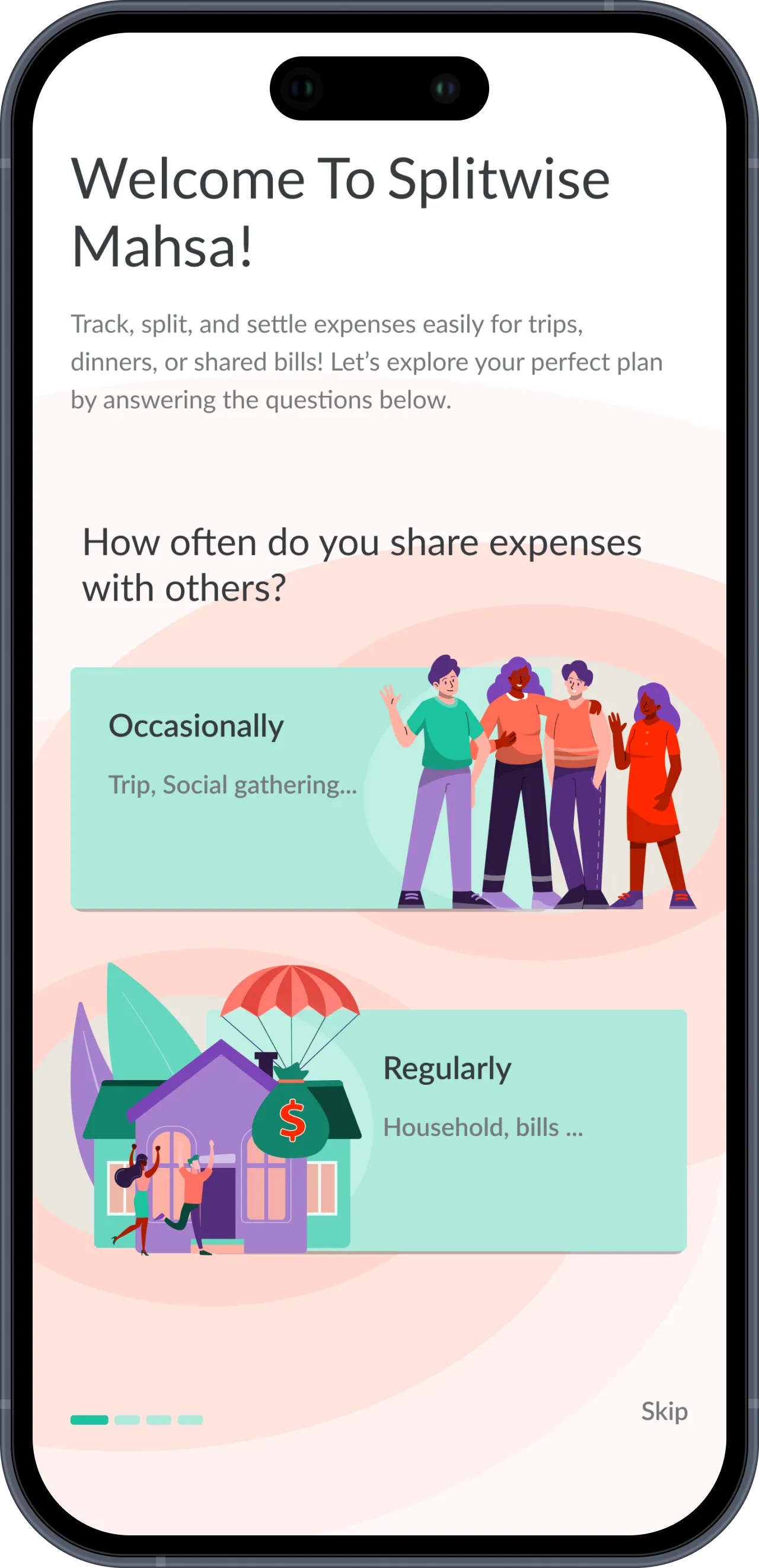 Onboarding screen 01
