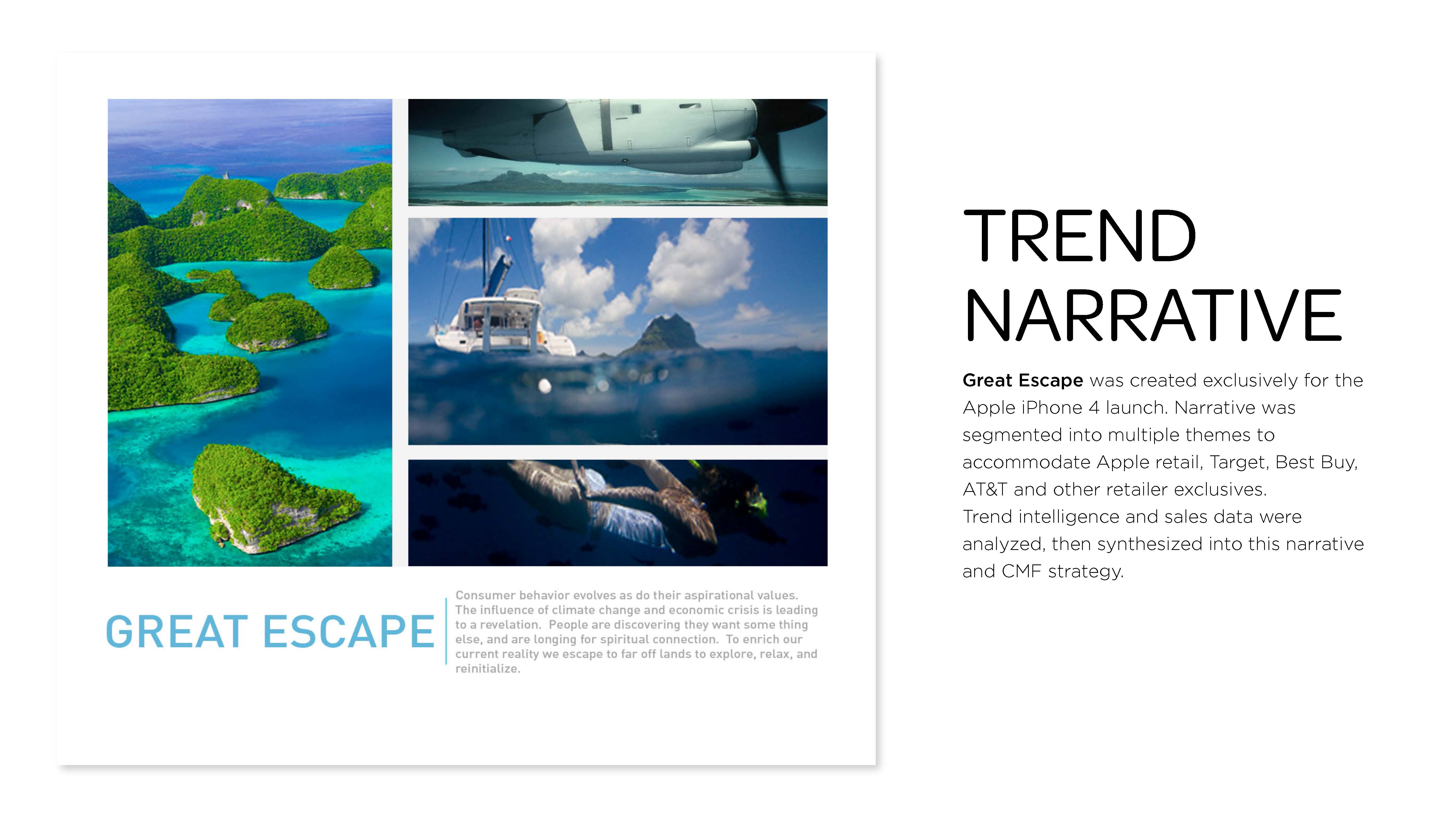 Collage showing aerial view of green islands and turquoise water, airplane propeller over ocean, boat on sea with cloudy sky, and person snorkeling underwater.