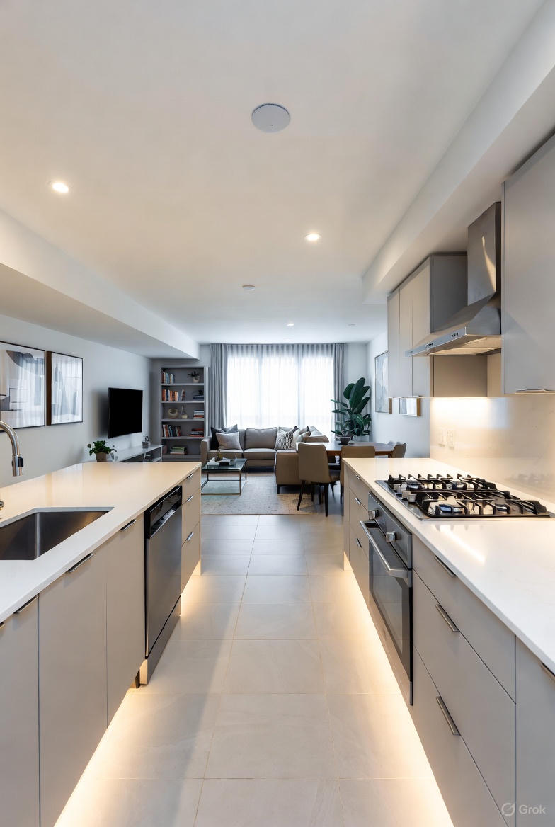 Finished basement space