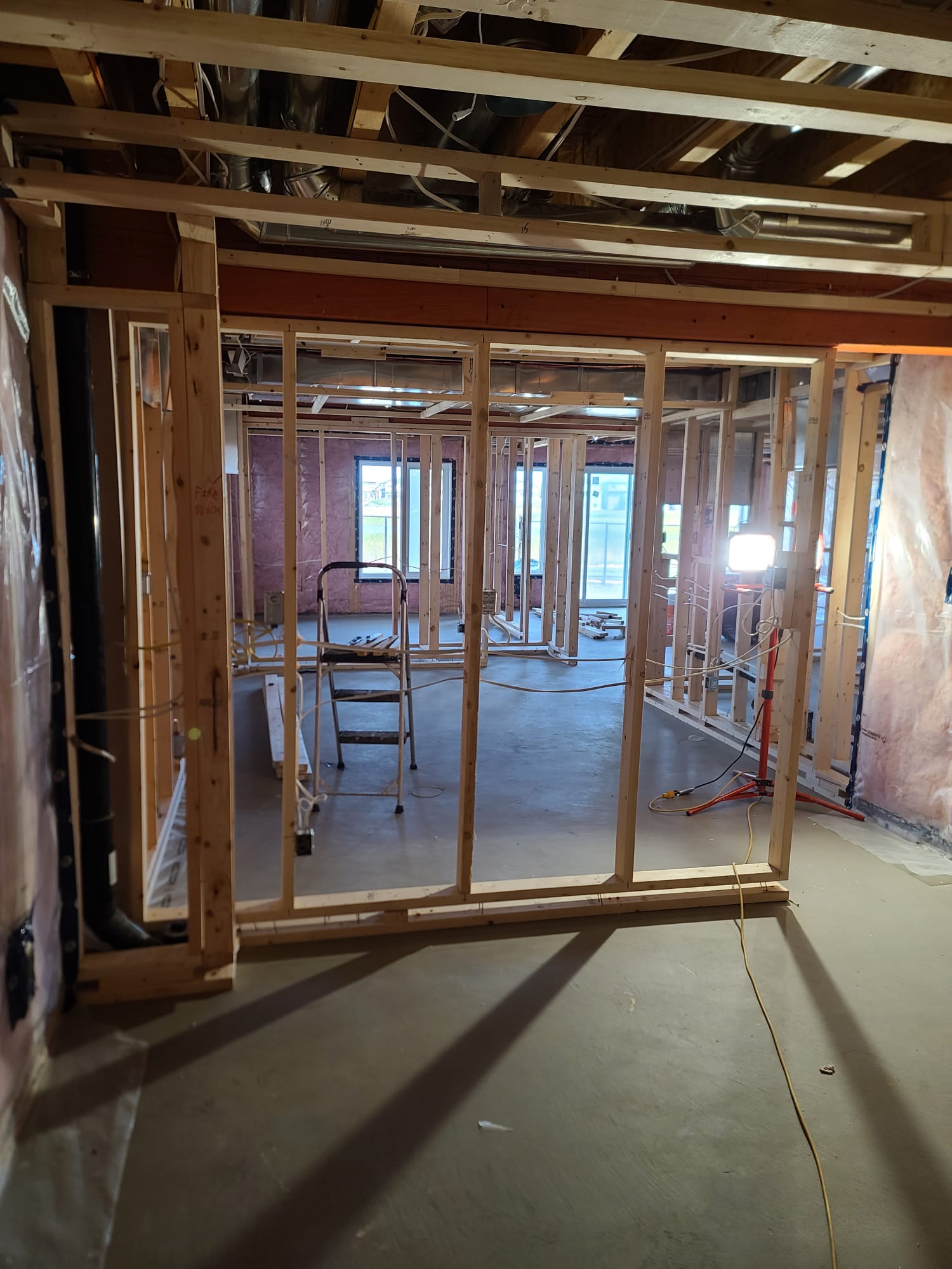 Framed basement in preparation thumbnail