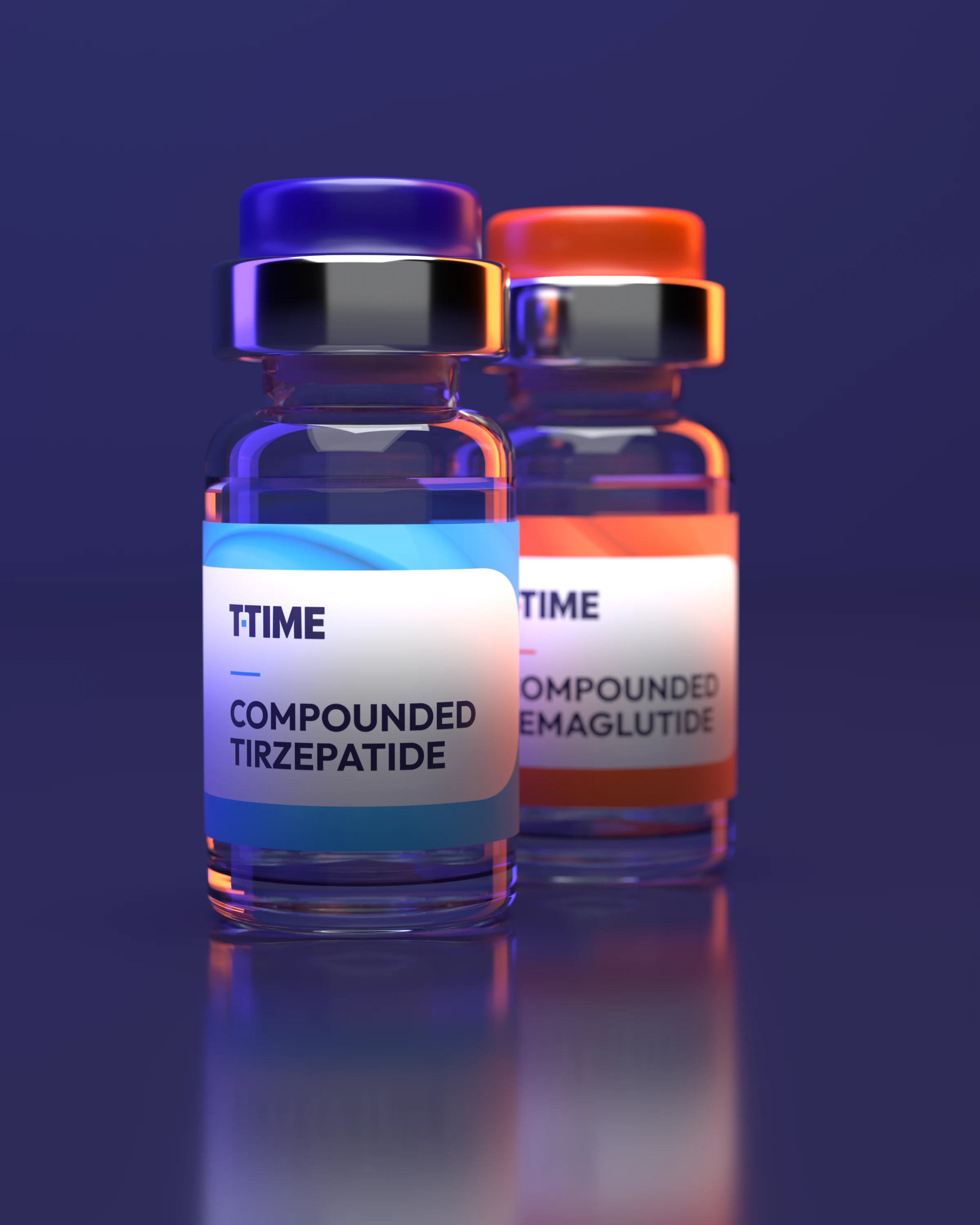 T·TIME compounded Tirzepatide and Semaglutide vials