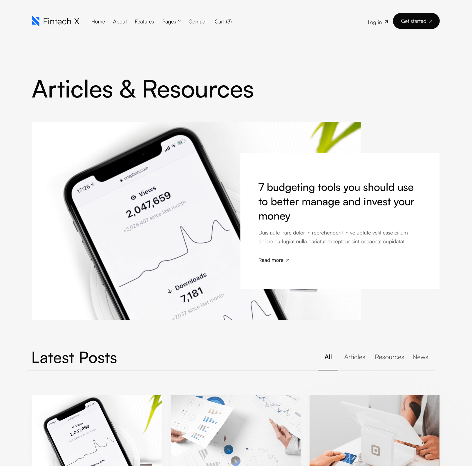 Blog V2 - Fintech X Webflow Template