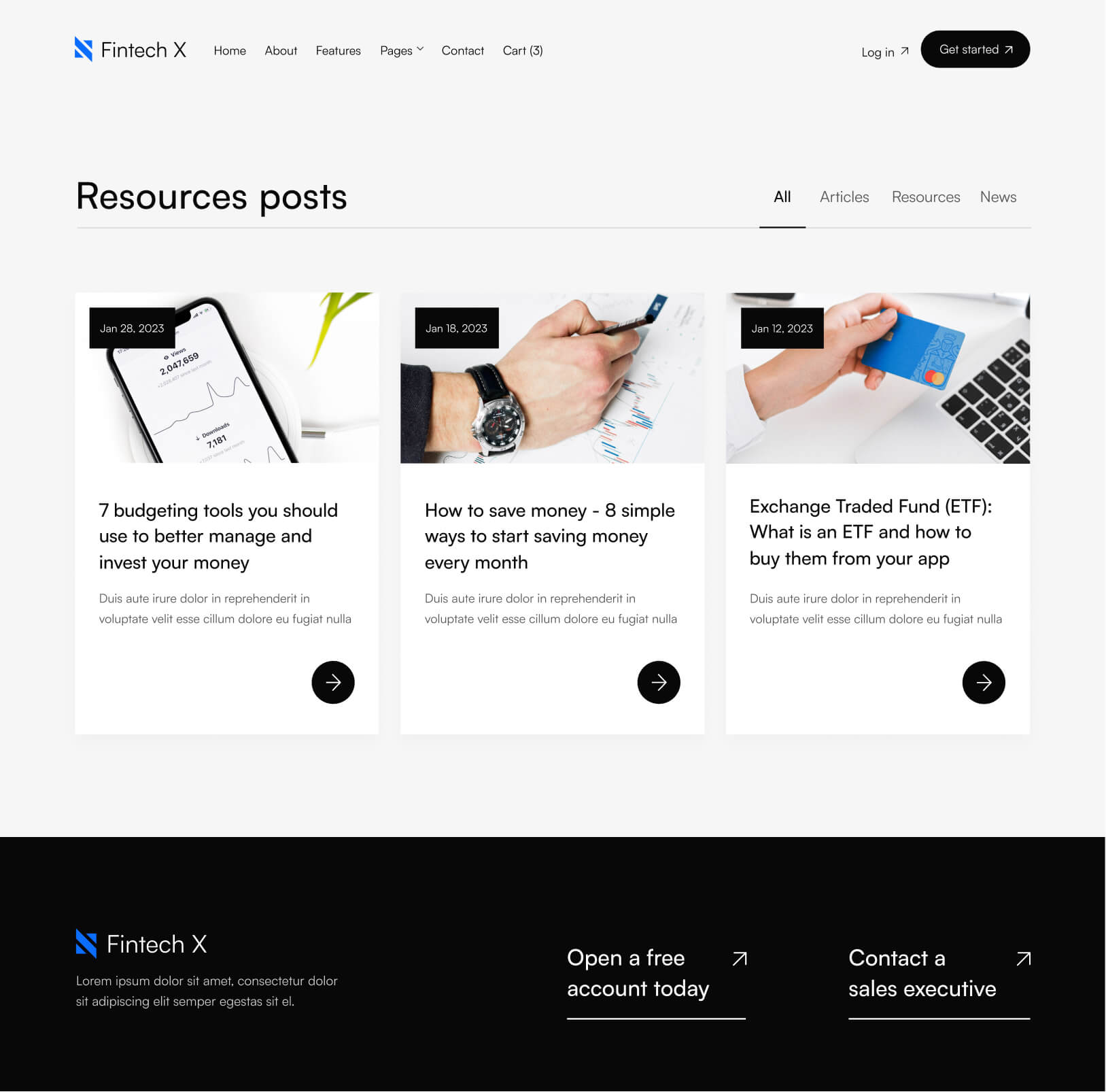 Blog Category - Fintech X Webflow Template