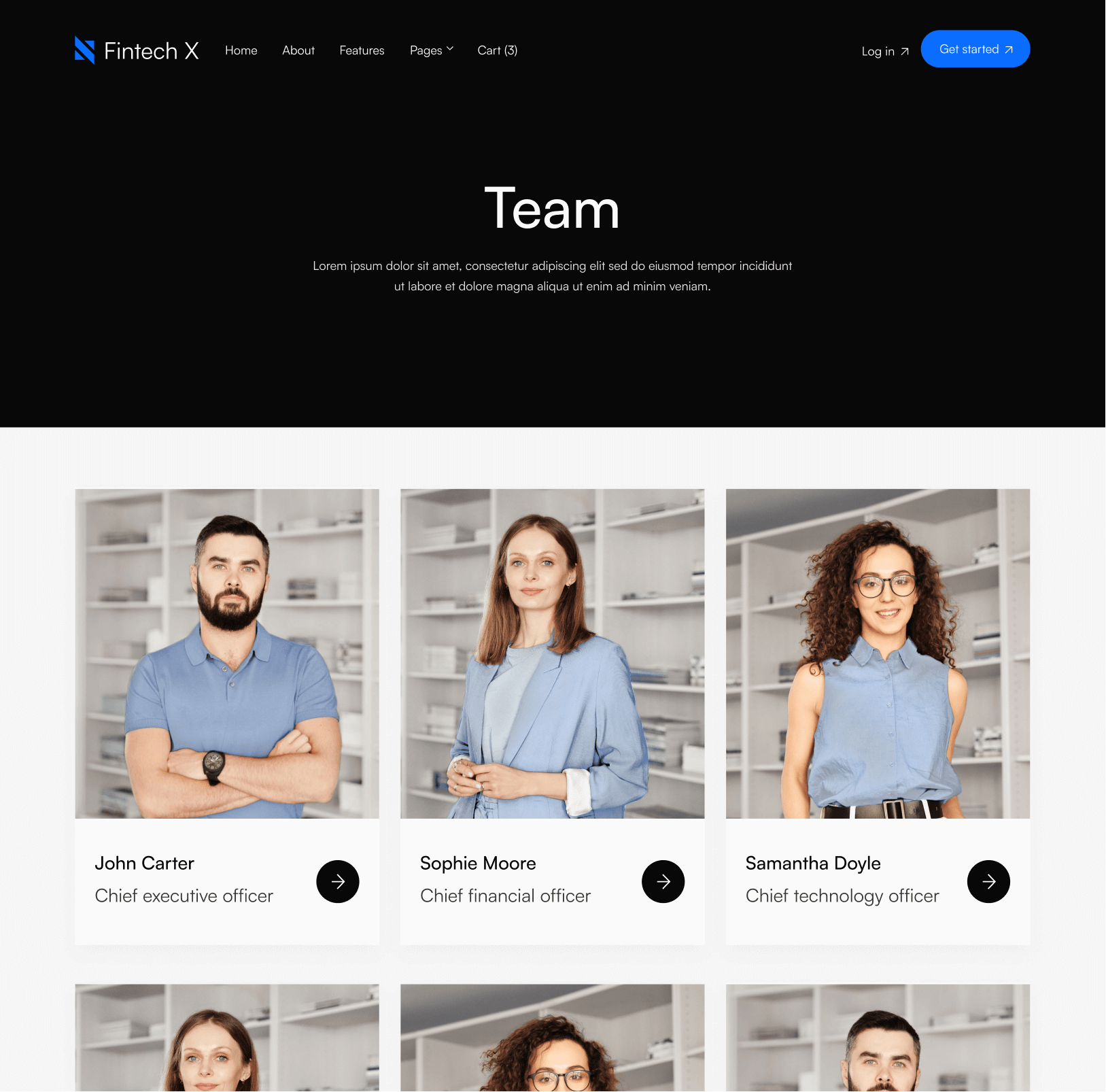 Team - Fintech X Webflow Template