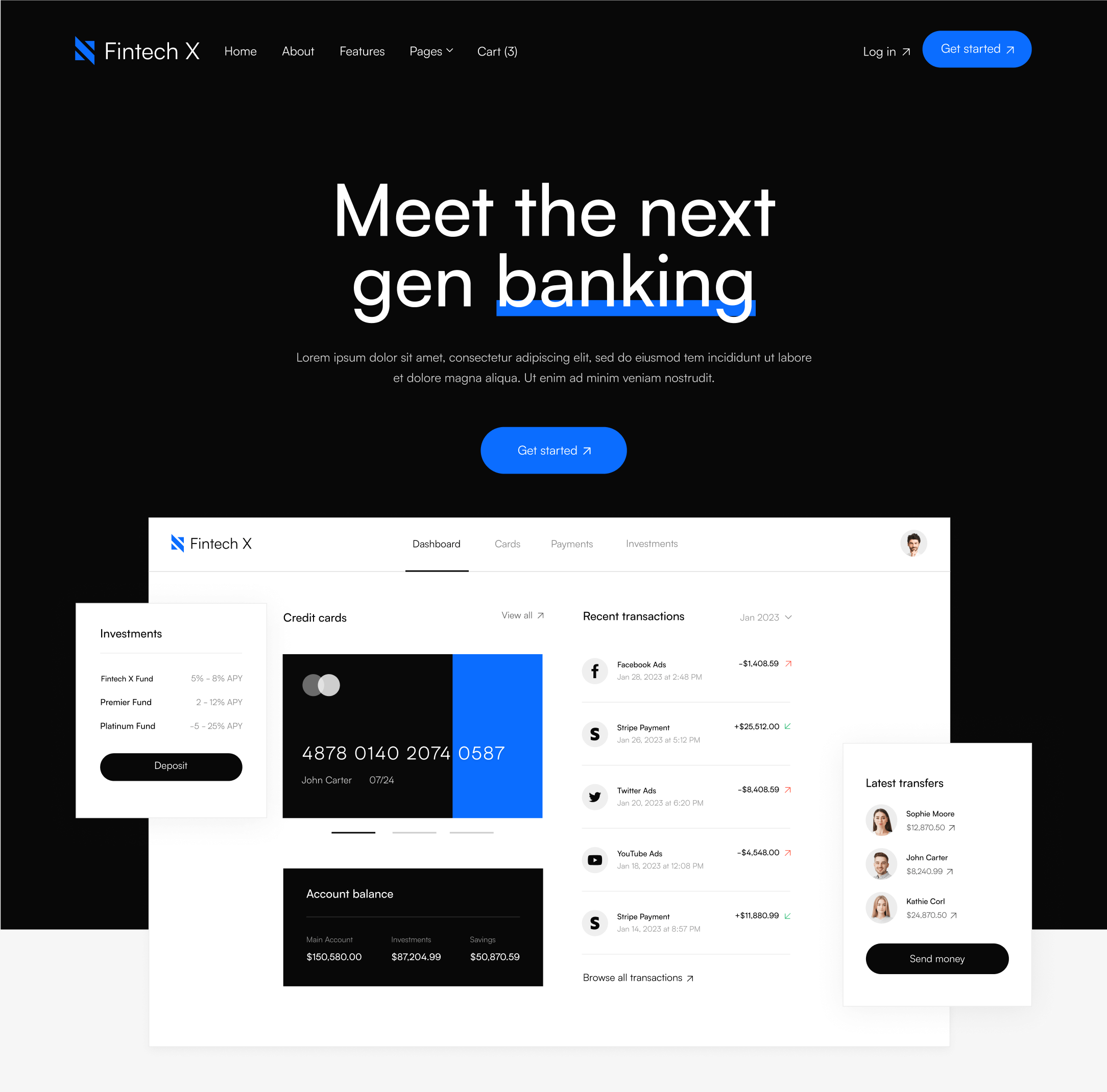 Home V4 - Fintech X Webflow Template