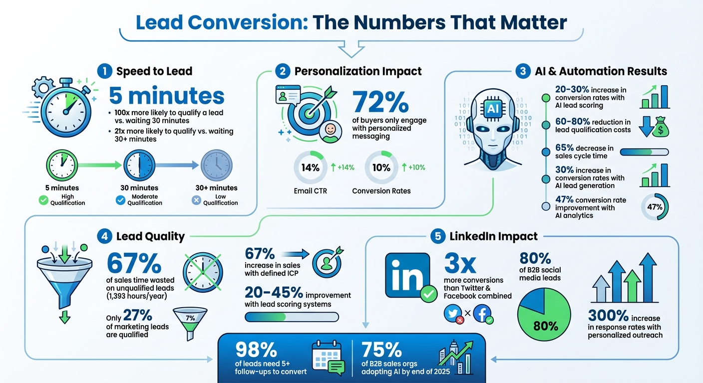 Lead Conversion Statistics: Speed, Personalization, and AI Impact