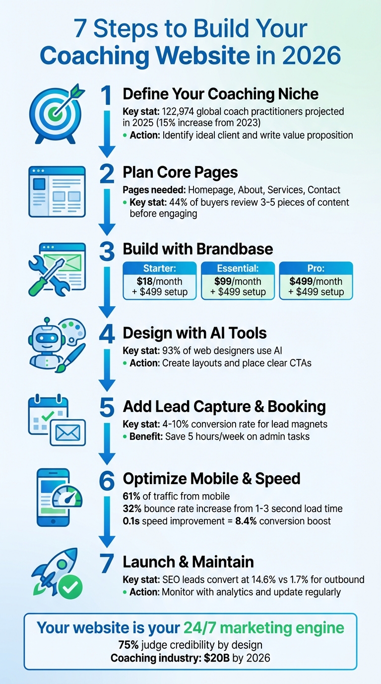 7-Step Process to Build a Coaching Website in 2026