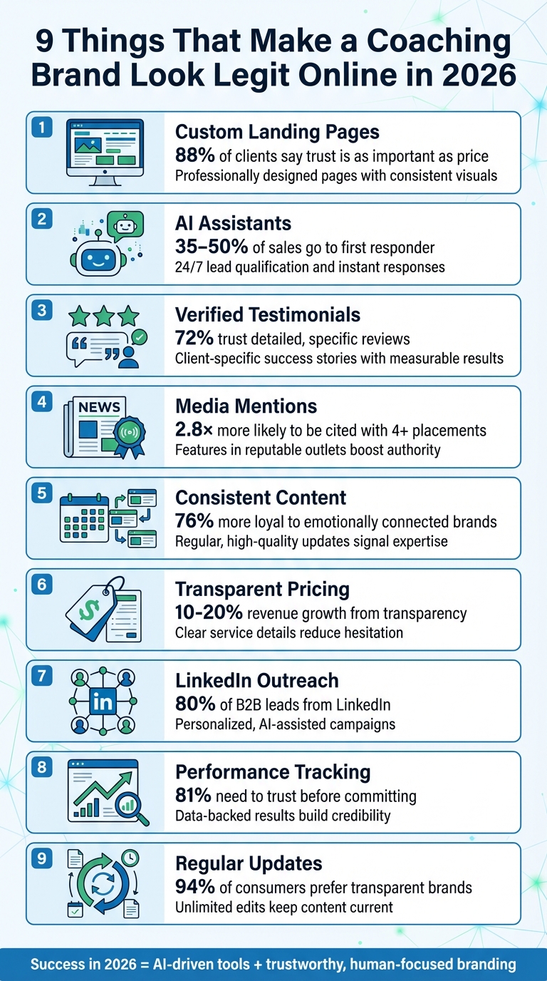 9 Essential Elements That Make Coaching Brands Look Legitimate Online in 2026