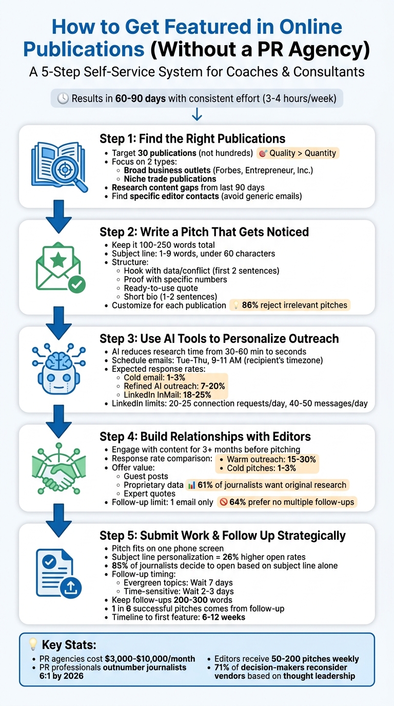 5-Step Process to Get Featured in Online Publications Without a PR Agency