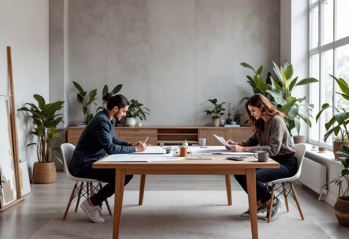 image of detailed room redesign process