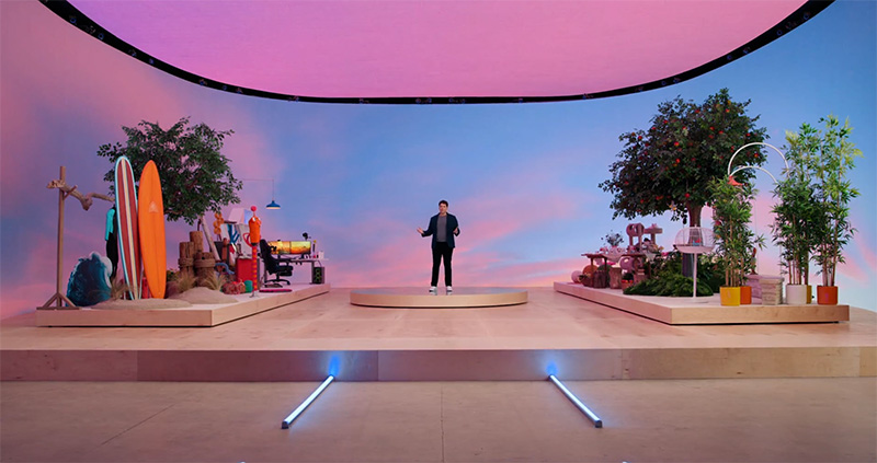 Stage interior showing load-in access at Thunder Studios