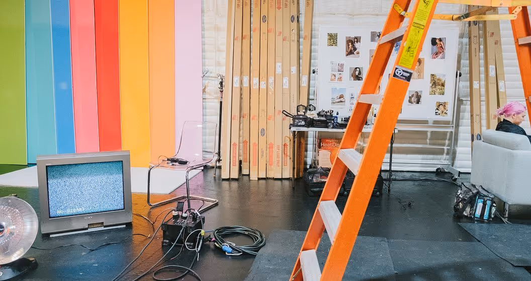 Wide view of a Thunder Studios sound stage