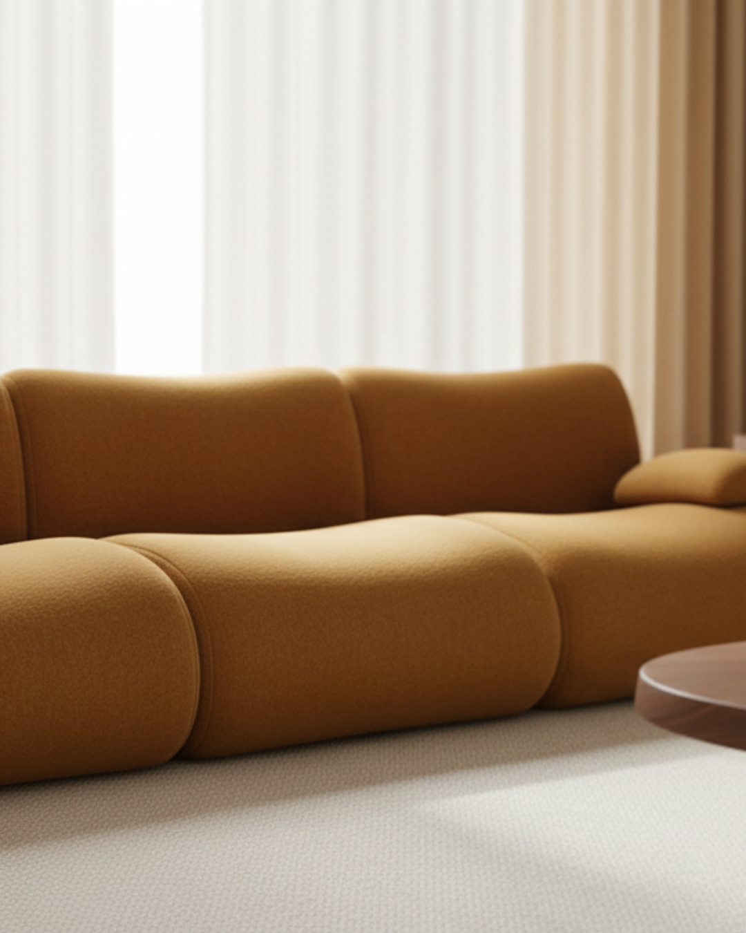 Wabi Sabi Style Sofa in room