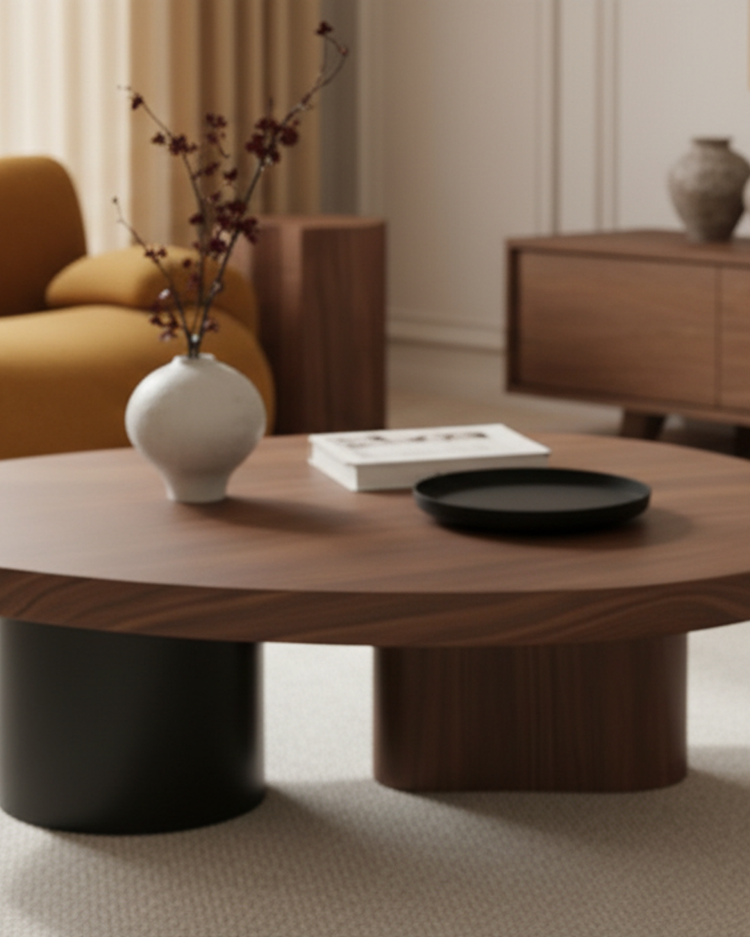 Abstract Irregular Coffee Table in room
