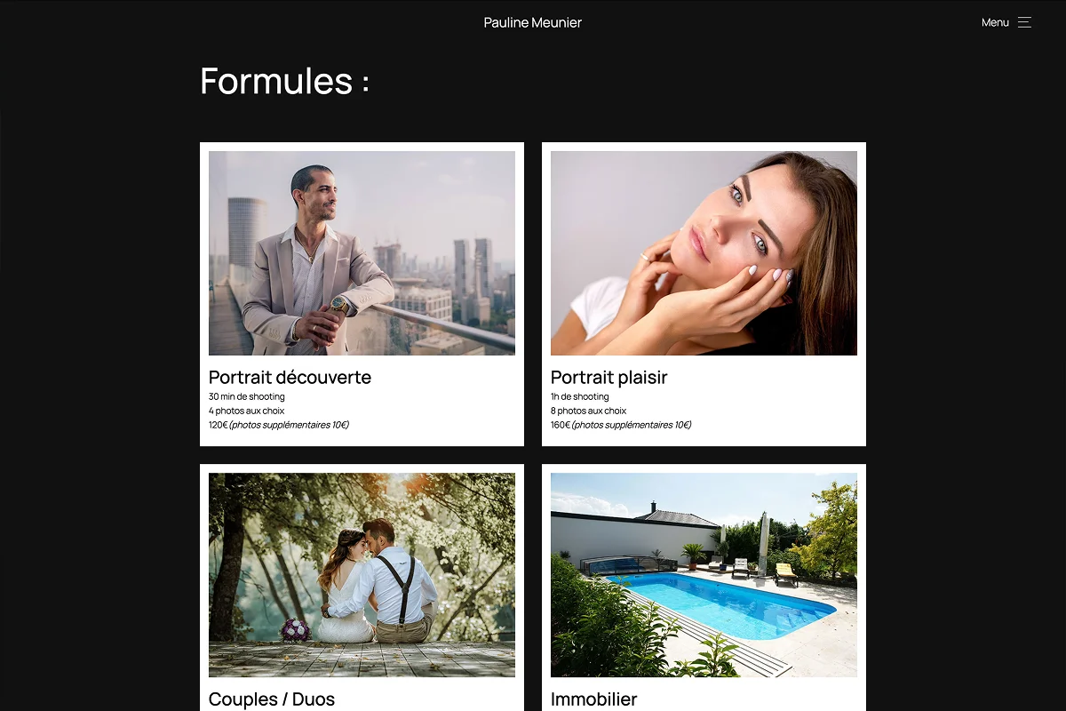 page tarif du site https://pauline-meunier-artphoto.webflow.io/