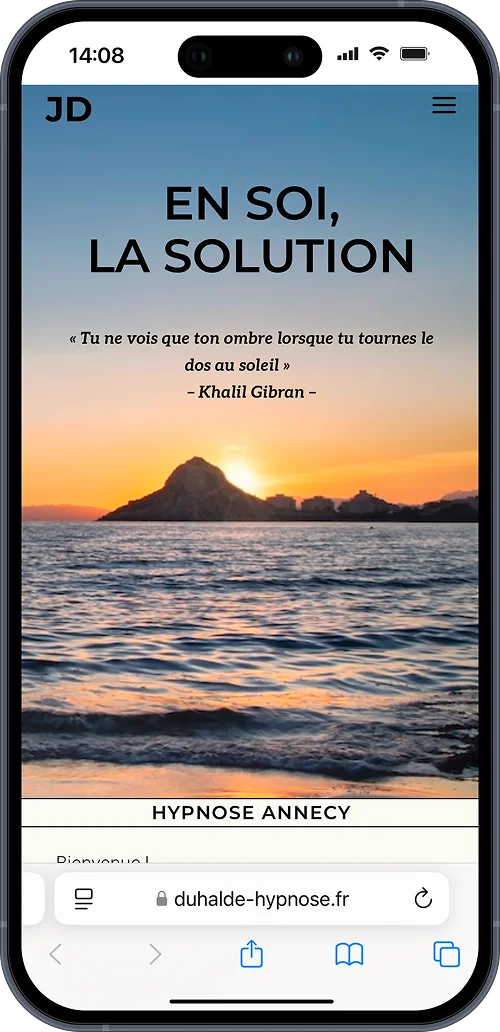 version responsive du site duhalde hypnose