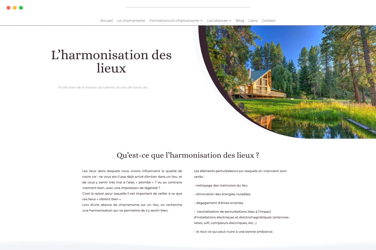 image du header d'une page de séance de la voie chamanique