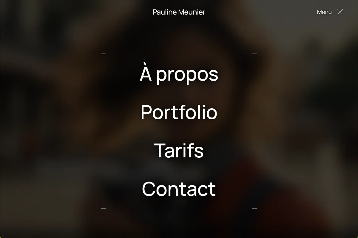 menu du site https://pauline-meunier-artphoto.webflow.io/