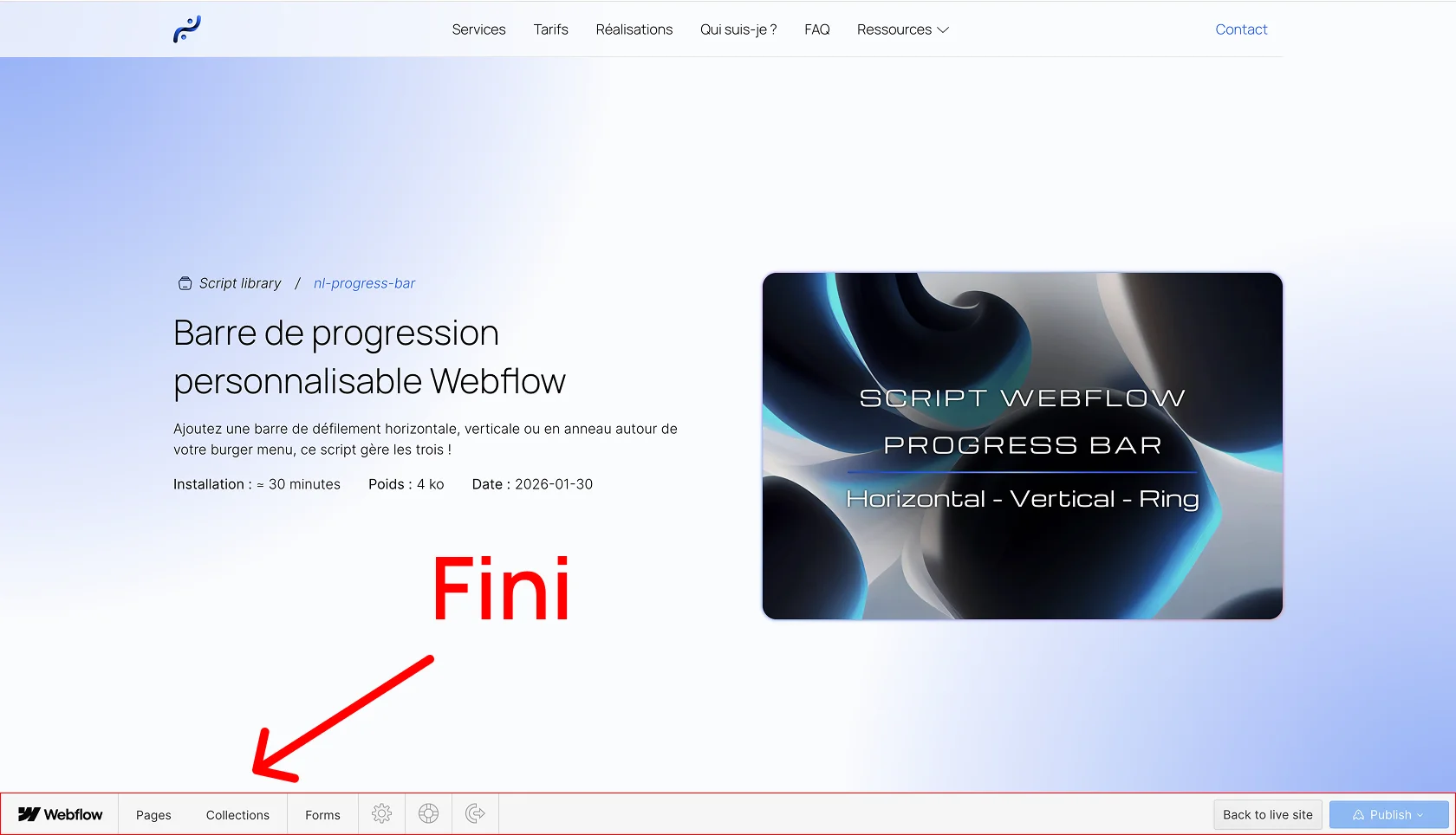 ancienne barre d’outils du legacy editor de webflow